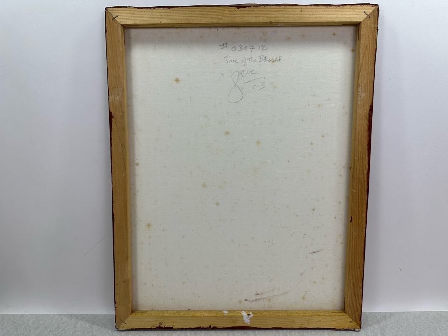 Gerrit Greve (1948-2024, Cardiff by the Sea, CA) Original Mixed Media Icon Series Acrylic Painting On Canvas Titled 'Tree Of The Blessed' 2003 Signed Verso 16' X 20' Estimate $1,000-$2,000 [Photo 5]