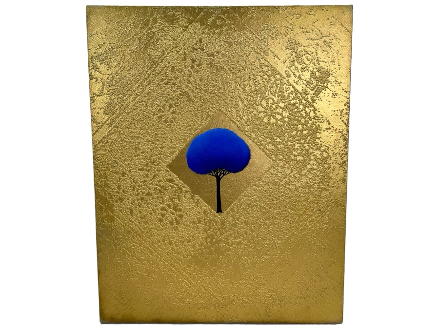 Gerrit Greve (1948-2024, Cardiff by the Sea, CA) Original Mixed Media Icon Series Acrylic Painting On Canvas Titled 'Kings Tree Of Life' 2003 Signed Verso 16' X 20' Estimate $1,000-$2,000 [Photo 1]
