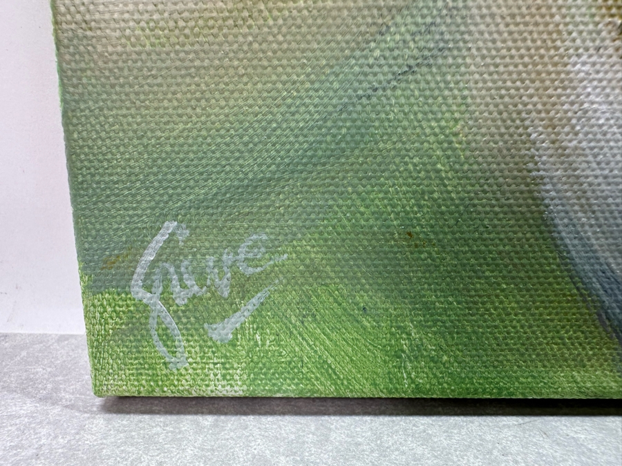 Gerrit Greve (1948-2024, Cardiff by the Sea, CA) Original Abstract Nude Woman Acrylic Painting On Canvas 2018 Signed Verso 16' X 20' Estimate $1,000-$2,000 [Photo 4]