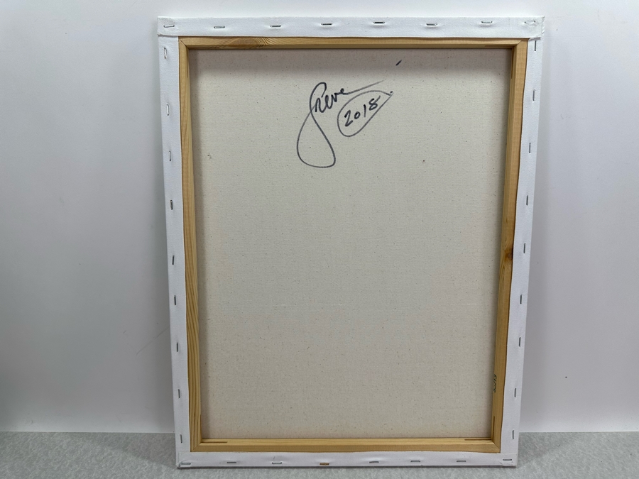 Gerrit Greve (1948-2024, Cardiff by the Sea, CA) Original Abstract Acrylic Painting On Canvas 2018 Signed Front & Verso 16' X 20' Estimate $1,000-$2,000 [Photo 6]