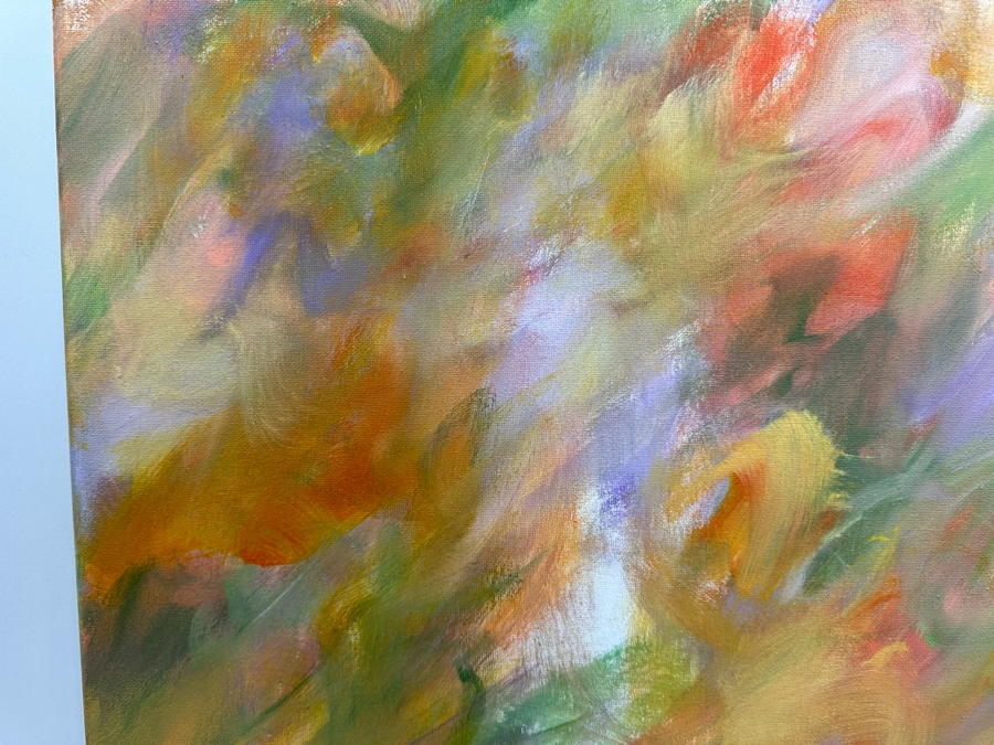 Gerrit Greve (1948-2024, Cardiff by the Sea, CA) Original Abstract Acrylic Painting On Canvas 2018 Signed Front & Verso 16' X 20' Estimate $1,000-$2,000 [Photo 4]