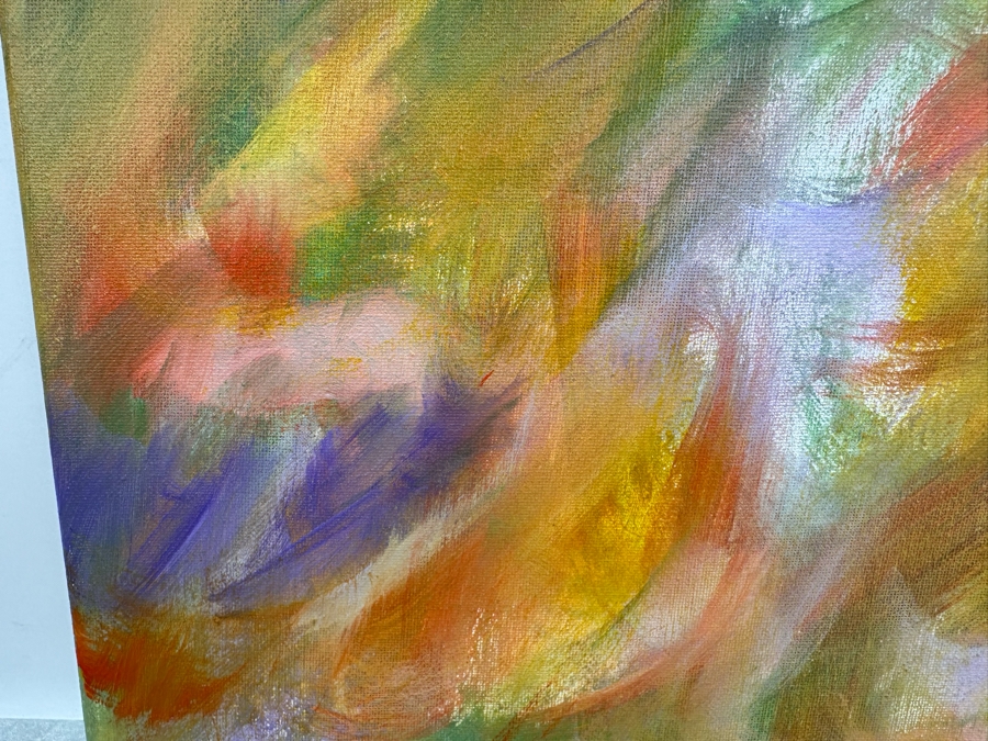 Gerrit Greve (1948-2024, Cardiff by the Sea, CA) Original Abstract Acrylic Painting On Canvas 2018 Signed Front & Verso 16' X 20' Estimate $1,000-$2,000 [Photo 3]