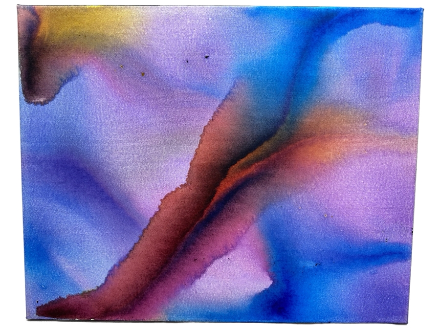 Gerrit Greve (1948-2024, Cardiff by the Sea, CA) Original Abstract Flowers Acrylic Painting On Canvas 2020 Signed Verso 20' X 16' Estimate $1,000-$2,000