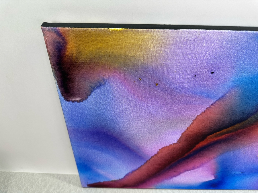 Gerrit Greve (1948-2024, Cardiff by the Sea, CA) Original Abstract Flowers Acrylic Painting On Canvas 2020 Signed Verso 20' X 16' Estimate $1,000-$2,000 [Photo 6]