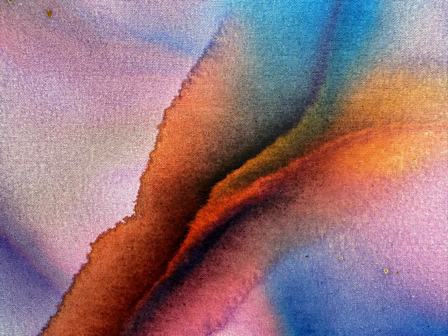 Gerrit Greve (1948-2024, Cardiff by the Sea, CA) Original Abstract Flowers Acrylic Painting On Canvas 2020 Signed Verso 20' X 16' Estimate $1,000-$2,000 [Photo 2]