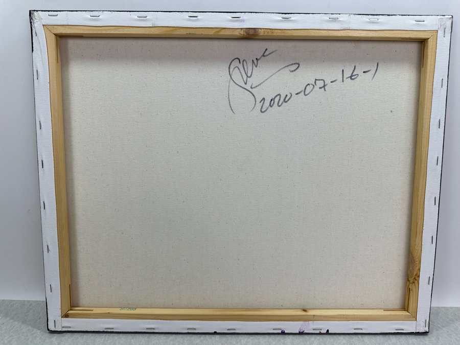 Gerrit Greve (1948-2024, Cardiff by the Sea, CA) Original Abstract Heart Acrylic Painting On Canvas 2020 Signed Verso 20' X 16' Estimate $1,000-$2,000 [Photo 5]