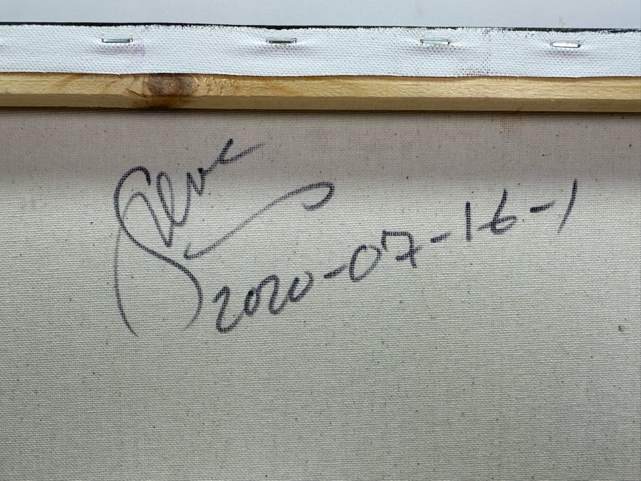Gerrit Greve (1948-2024, Cardiff by the Sea, CA) Original Abstract Heart Acrylic Painting On Canvas 2020 Signed Verso 20' X 16' Estimate $1,000-$2,000 [Photo 6]