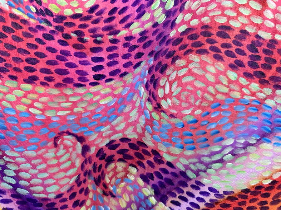 Gerrit Greve (1948-2024, Cardiff by the Sea, CA) Original Abstract Heart Acrylic Painting On Canvas 2020 Signed Verso 20' X 16' Estimate $1,000-$2,000 [Photo 2]