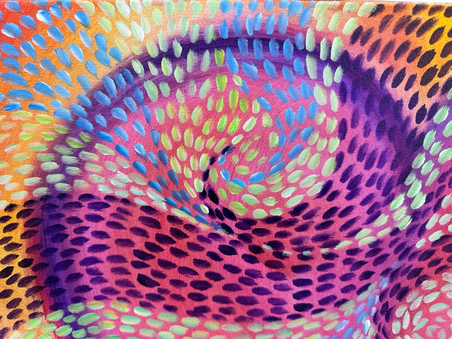 Gerrit Greve (1948-2024, Cardiff by the Sea, CA) Original Abstract Heart Acrylic Painting On Canvas 2020 Signed Verso 20' X 16' Estimate $1,000-$2,000 [Photo 3]