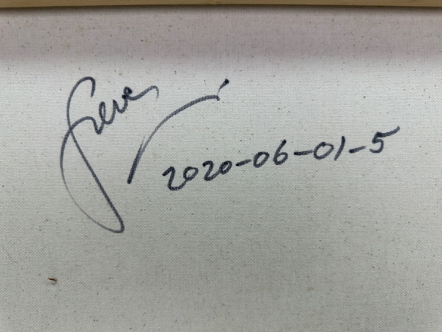 Gerrit Greve (1948-2024, Cardiff by the Sea, CA) Original Abstract Heart Acrylic Painting On Canvas 2020 Signed Verso 20' X 16' Estimate $1,000-$2,000 [Photo 5]