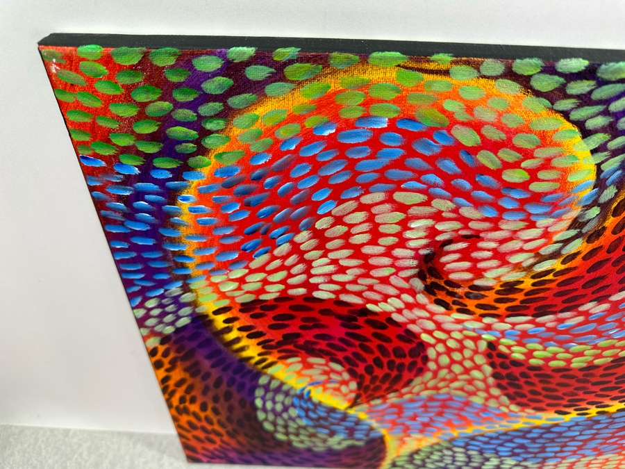 Gerrit Greve (1948-2024, Cardiff by the Sea, CA) Original Abstract Heart Acrylic Painting On Canvas 2020 Signed Verso 20' X 16' Estimate $1,000-$2,000 [Photo 3]