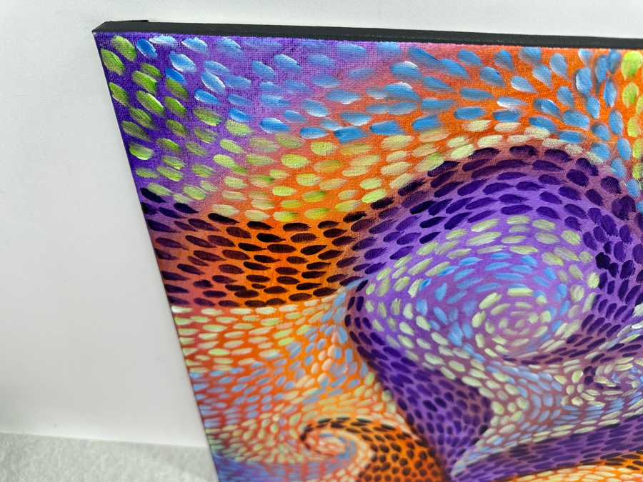 Gerrit Greve (1948-2024, Cardiff by the Sea, CA) Original Abstract Heart Acrylic Painting On Canvas 2020 Signed Verso 20' X 16' Estimate $1,000-$2,000 [Photo 3]