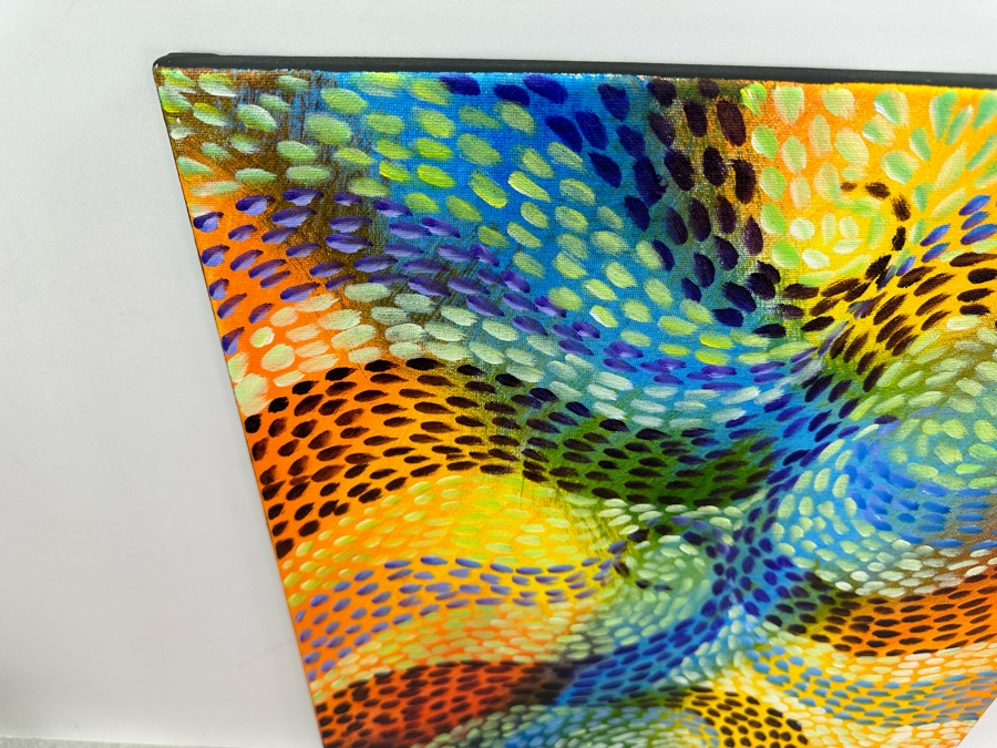 Gerrit Greve (1948-2024, Cardiff by the Sea, CA) Original Abstract Acrylic Painting On Canvas 2020 Signed Verso 16' X 20' Estimate $1,000-$2,000 [Photo 4]