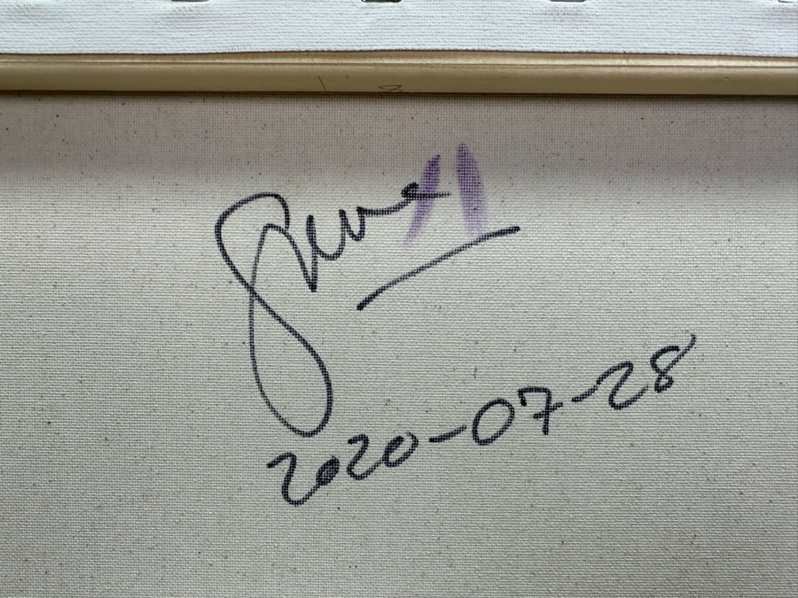 Gerrit Greve (1948-2024, Cardiff by the Sea, CA) Original Abstract Acrylic Painting On Canvas 2020 Signed Verso 16' X 20' Estimate $1,000-$2,000 [Photo 6]