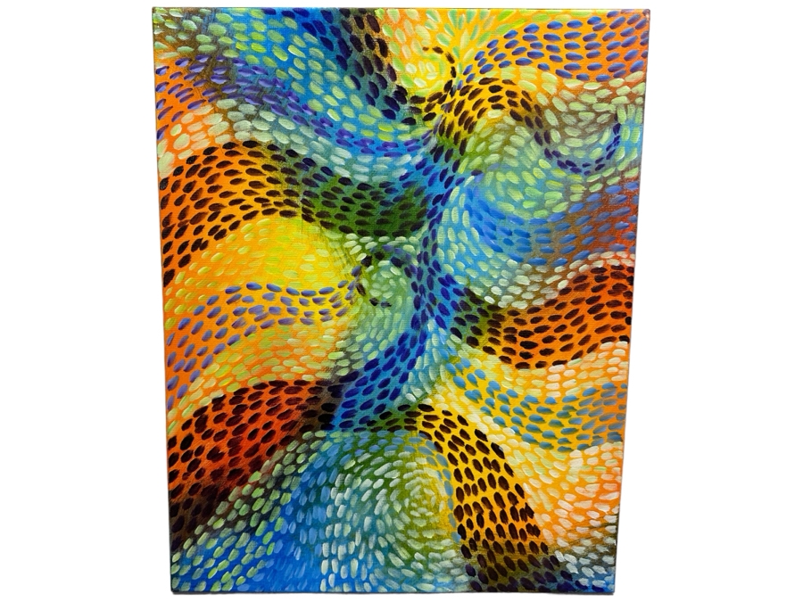 Gerrit Greve (1948-2024, Cardiff by the Sea, CA) Original Abstract Acrylic Painting On Canvas 2020 Signed Verso 16' X 20' Estimate $1,000-$2,000