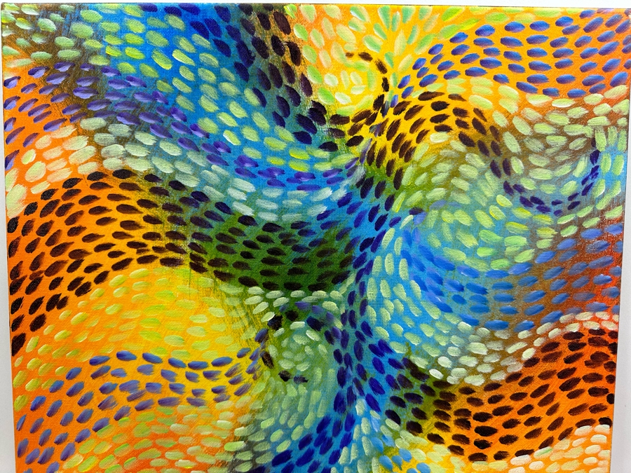 Gerrit Greve (1948-2024, Cardiff by the Sea, CA) Original Abstract Acrylic Painting On Canvas 2020 Signed Verso 16' X 20' Estimate $1,000-$2,000 [Photo 2]