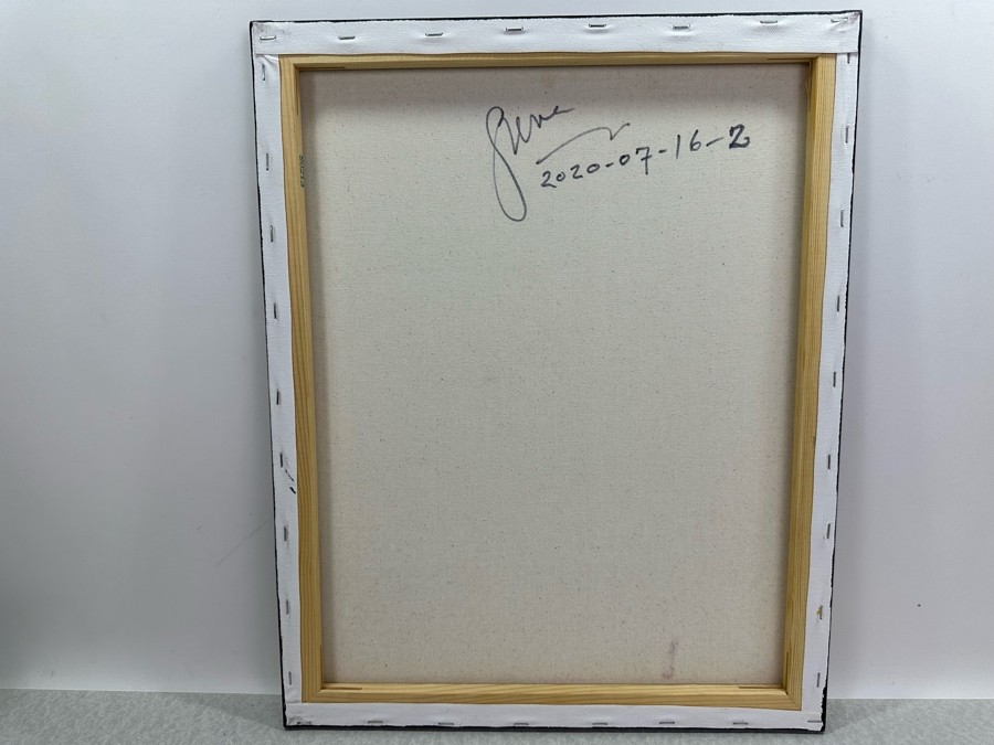 Gerrit Greve (1948-2024, Cardiff by the Sea, CA) Original Abstract Heart Acrylic Painting On Canvas 2020 Signed Verso 16' X 20' Estimate $1,000-$2,000 [Photo 5]