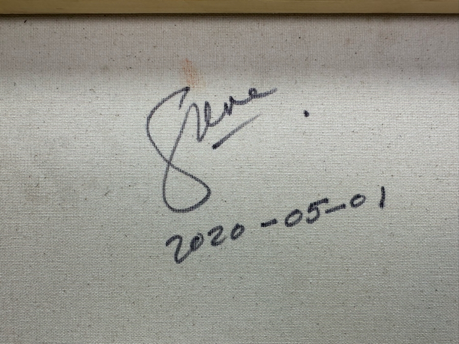 Gerrit Greve (1948-2024, Cardiff by the Sea, CA) Original Abstract Acrylic Painting On Canvas 2020 Signed Verso 20' X 16' Estimate $1,000-$2,000 [Photo 6]