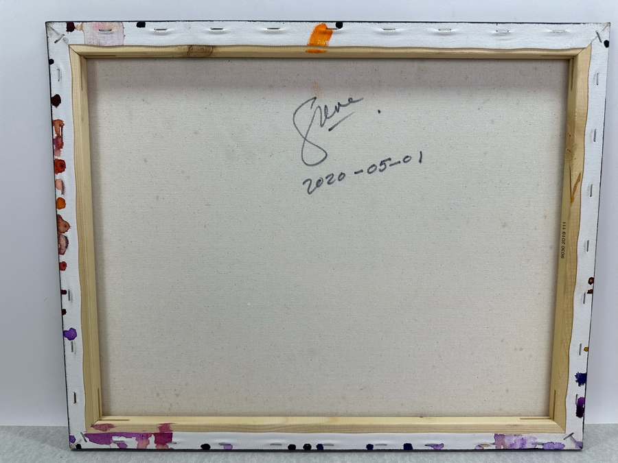 Gerrit Greve (1948-2024, Cardiff by the Sea, CA) Original Abstract Acrylic Painting On Canvas 2020 Signed Verso 20' X 16' Estimate $1,000-$2,000 [Photo 5]