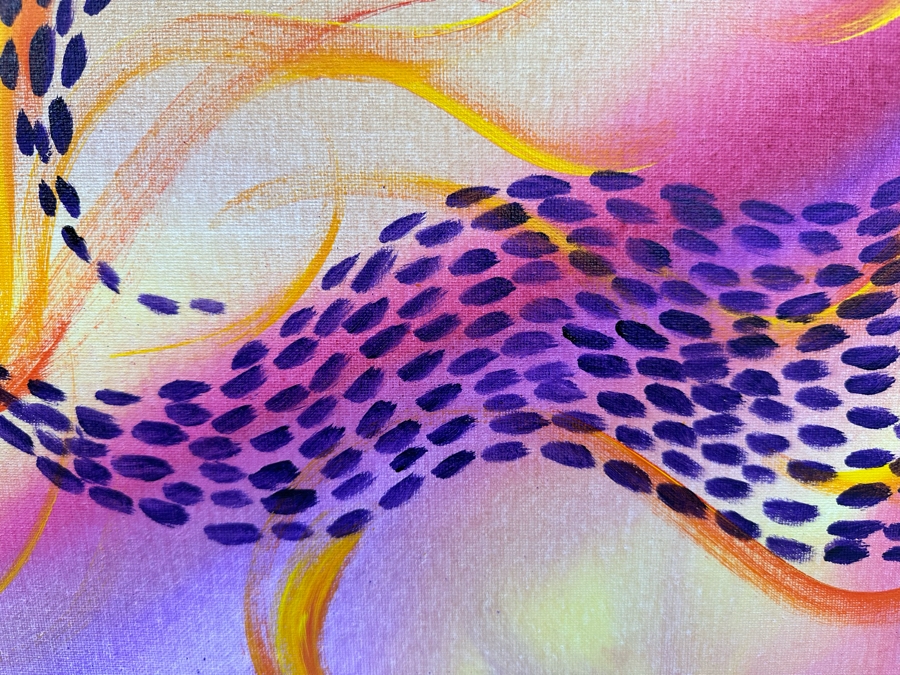 Gerrit Greve (1948-2024, Cardiff by the Sea, CA) Original Abstract Acrylic Painting On Canvas 2020 Signed Verso 20' X 16' Estimate $1,000-$2,000 [Photo 2]