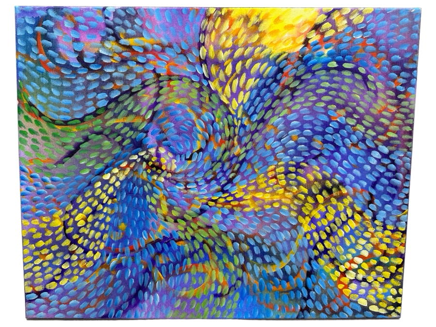 Gerrit Greve (1948-2024, Cardiff by the Sea, CA) Original Abstract Acrylic Painting On Canvas 2020 Signed Verso 20' X 16' Estimate $1,000-$2,000