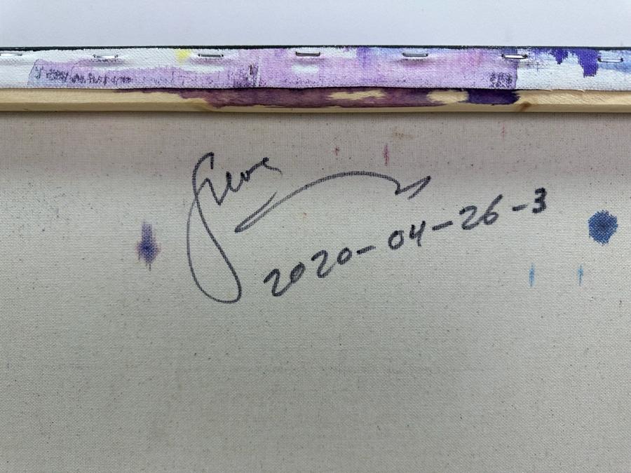 Gerrit Greve (1948-2024, Cardiff by the Sea, CA) Original Abstract Acrylic Painting On Canvas 2020 Signed Verso 20' X 16' Estimate $1,000-$2,000 [Photo 6]