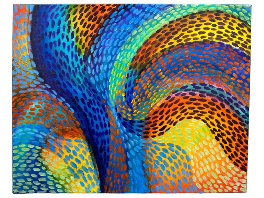 Gerrit Greve (1948-2024, Cardiff by the Sea, CA) Original Abstract Acrylic Painting On Canvas 2020 Signed Verso 20' X 16' Estimate $1,000-$2,000