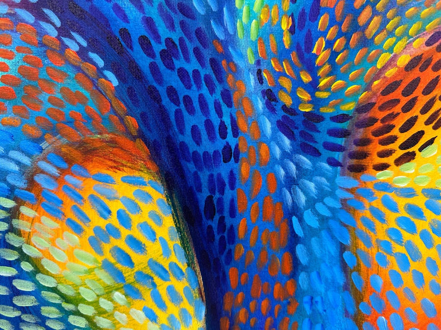 Gerrit Greve (1948-2024, Cardiff by the Sea, CA) Original Abstract Acrylic Painting On Canvas 2020 Signed Verso 20' X 16' Estimate $1,000-$2,000 [Photo 2]