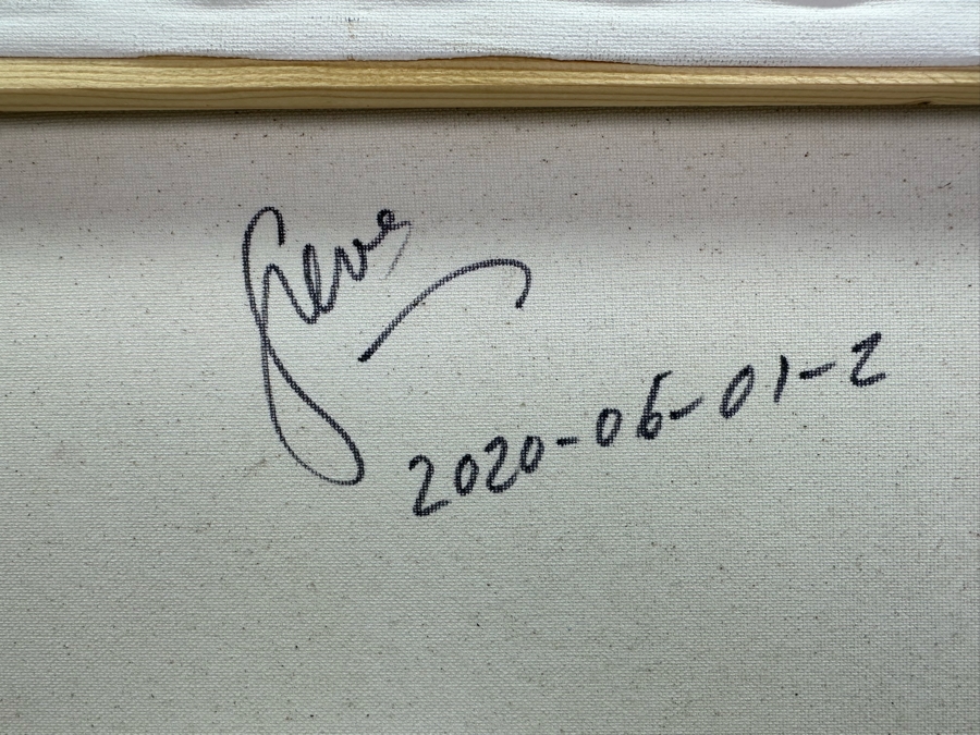 Gerrit Greve (1948-2024, Cardiff by the Sea, CA) Original Abstract Acrylic Painting On Canvas 2020 Signed Verso 20' X 16' Estimate $1,000-$2,000 [Photo 5]