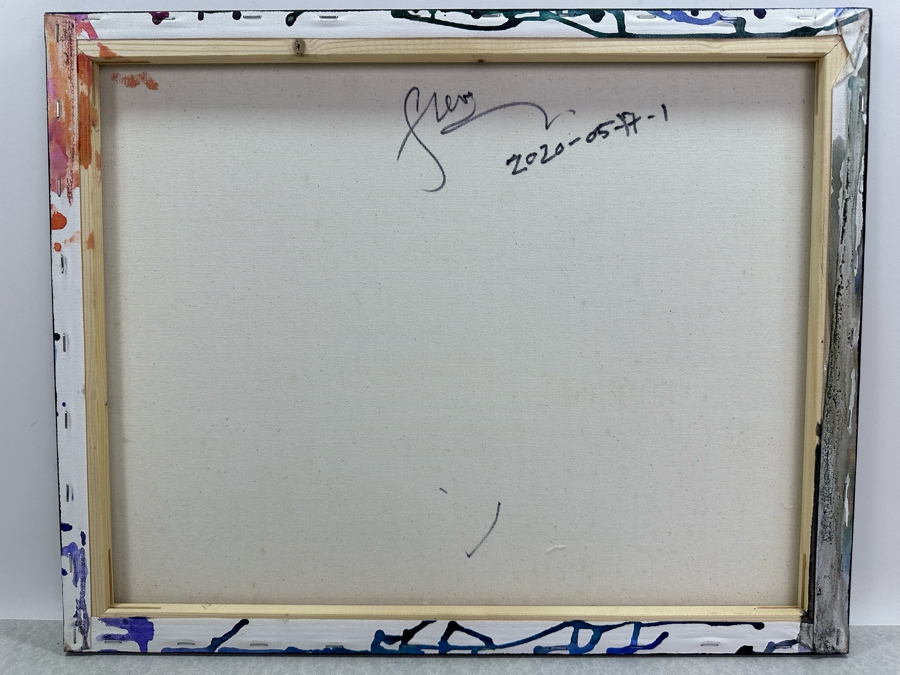 Gerrit Greve (1948-2024, Cardiff by the Sea, CA) Original Abstract Acrylic Painting On Canvas 2020 Signed Verso 20' X 16' Estimate $1,000-$2,000 [Photo 4]