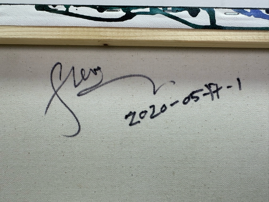 Gerrit Greve (1948-2024, Cardiff by the Sea, CA) Original Abstract Acrylic Painting On Canvas 2020 Signed Verso 20' X 16' Estimate $1,000-$2,000 [Photo 5]