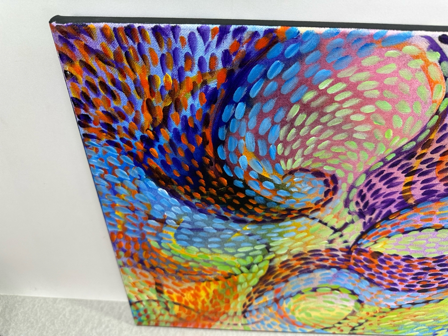 Gerrit Greve (1948-2024, Cardiff by the Sea, CA) Original Abstract Acrylic Painting On Canvas 2020 Signed Verso 20' X 16' Estimate $1,000-$2,000 [Photo 3]