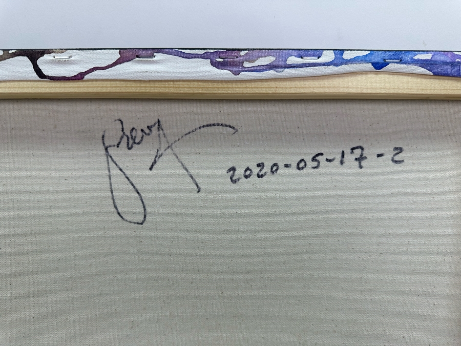 Gerrit Greve (1948-2024, Cardiff by the Sea, CA) Original Abstract Acrylic Painting On Canvas 2020 Signed Verso 20' X 16' Estimate $1,000-$2,000 [Photo 5]