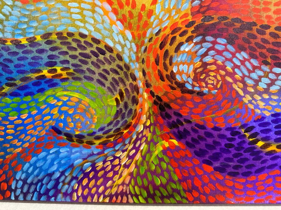 Gerrit Greve (1948-2024, Cardiff by the Sea, CA) Original Abstract Acrylic Painting On Canvas 2020 Signed Verso 20' X 16' Estimate $1,000-$2,000 [Photo 2]