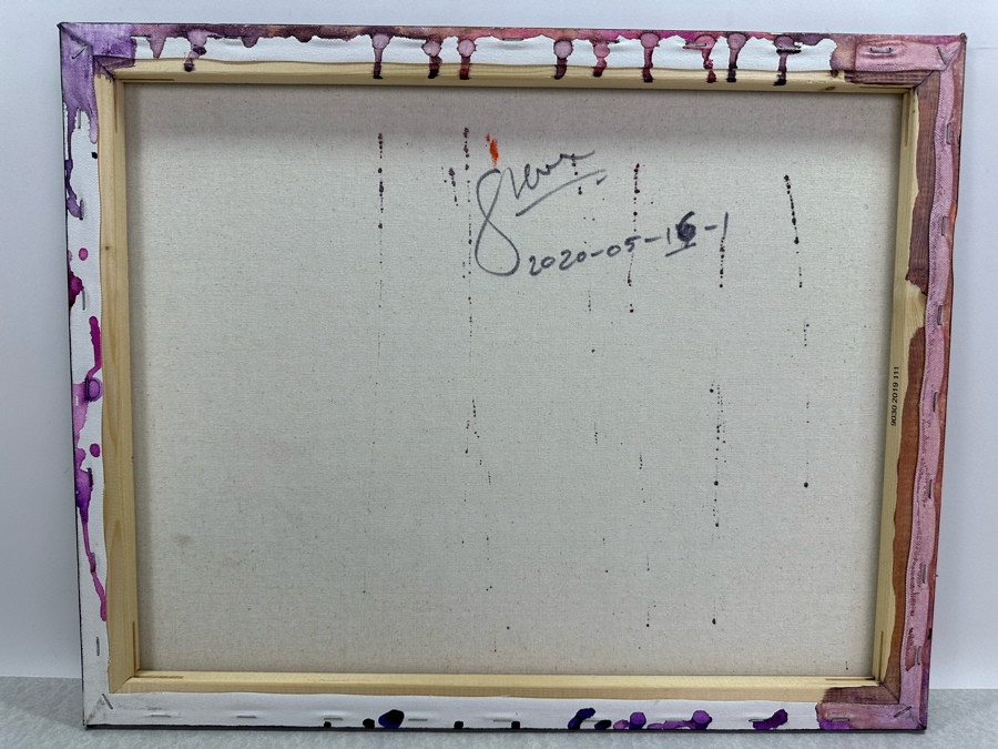 Gerrit Greve (1948-2024, Cardiff by the Sea, CA) Original Abstract Acrylic Painting On Canvas 2020 Signed Verso 20' X 16' Estimate $1,000-$2,000 [Photo 5]