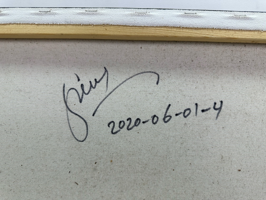 Gerrit Greve (1948-2024, Cardiff by the Sea, CA) Original Abstract Heart Acrylic Painting On Canvas 2020 Signed Verso 20' X 16' Estimate $1,000-$2,000 [Photo 7]