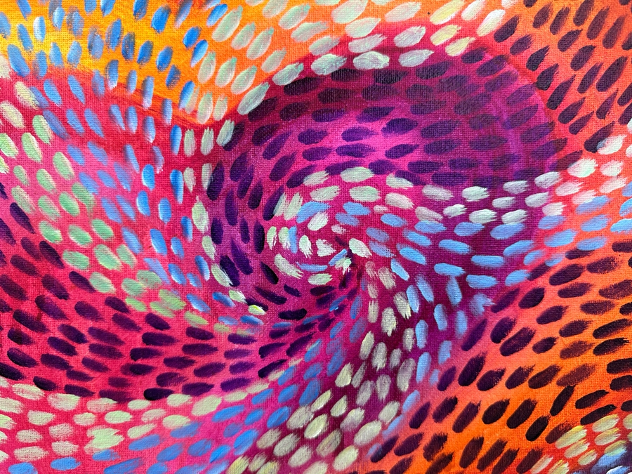 Gerrit Greve (1948-2024, Cardiff by the Sea, CA) Original Abstract Heart Acrylic Painting On Canvas 2020 Signed Verso 20' X 16' Estimate $1,000-$2,000 [Photo 3]