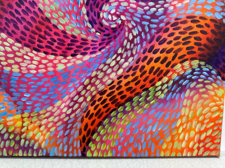 Gerrit Greve (1948-2024, Cardiff by the Sea, CA) Original Abstract Heart Acrylic Painting On Canvas 2020 Signed Verso 20' X 16' Estimate $1,000-$2,000 [Photo 4]