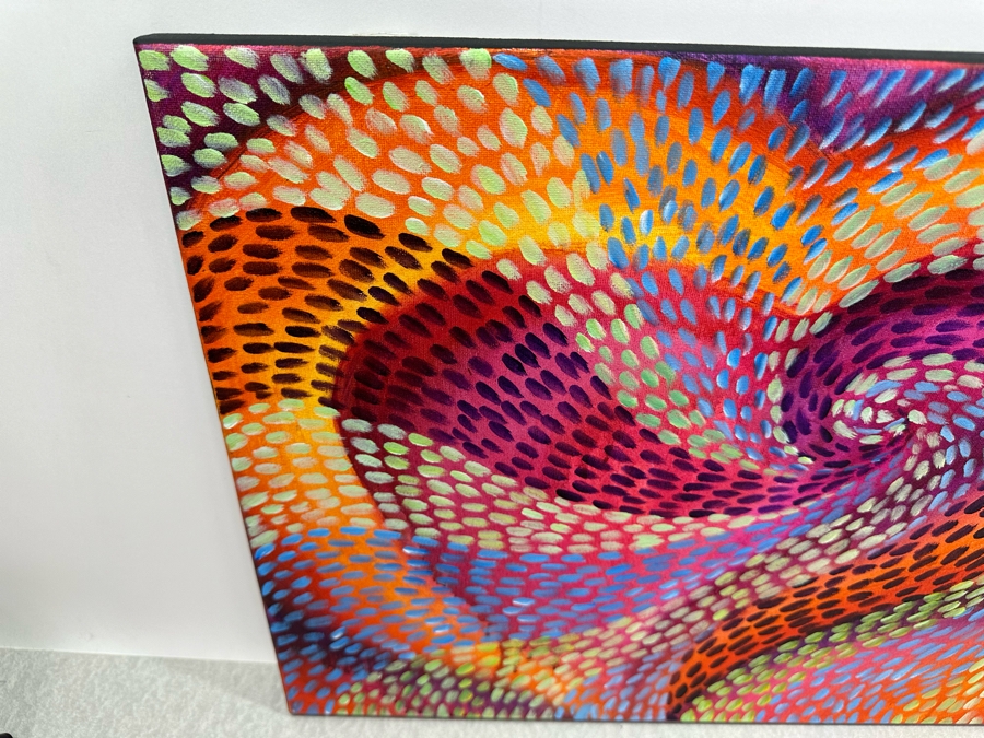 Gerrit Greve (1948-2024, Cardiff by the Sea, CA) Original Abstract Heart Acrylic Painting On Canvas 2020 Signed Verso 20' X 16' Estimate $1,000-$2,000 [Photo 5]