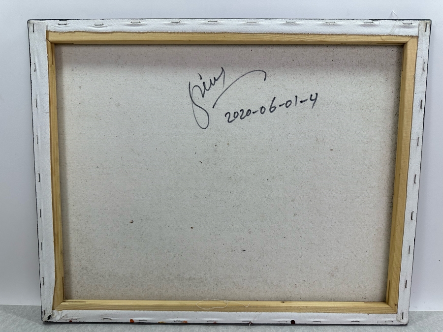 Gerrit Greve (1948-2024, Cardiff by the Sea, CA) Original Abstract Heart Acrylic Painting On Canvas 2020 Signed Verso 20' X 16' Estimate $1,000-$2,000 [Photo 6]