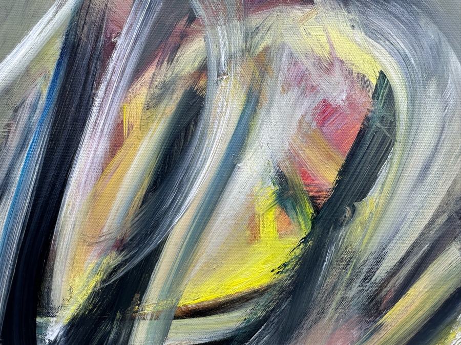 Gerrit Greve (1948-2024, Cardiff by the Sea, CA) Original Abstract Acrylic Painting On Canvas 2018 Signed Verso 18' X 18' Estimate $1,000-$2,000 [Photo 8]