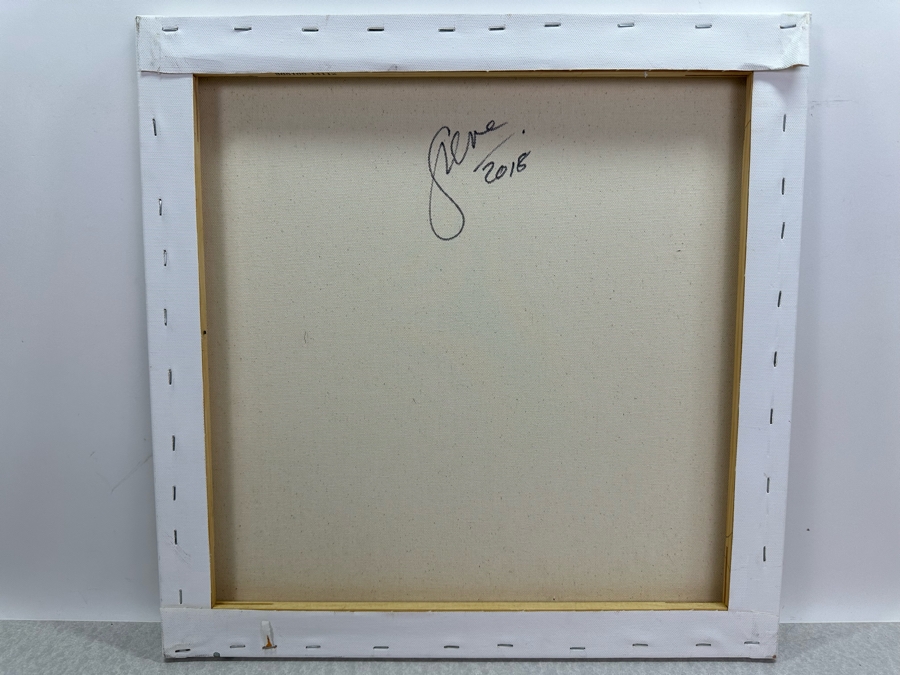 Gerrit Greve (1948-2024, Cardiff by the Sea, CA) Original Abstract Acrylic Painting On Canvas 2018 Signed Verso 18' X 18' Estimate $1,000-$2,000 [Photo 5]