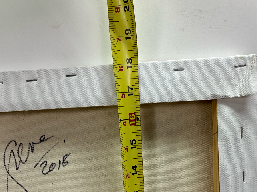 Gerrit Greve (1948-2024, Cardiff by the Sea, CA) Original Abstract Acrylic Painting On Canvas 2018 Signed Verso 18' X 18' Estimate $1,000-$2,000 [Photo 3]