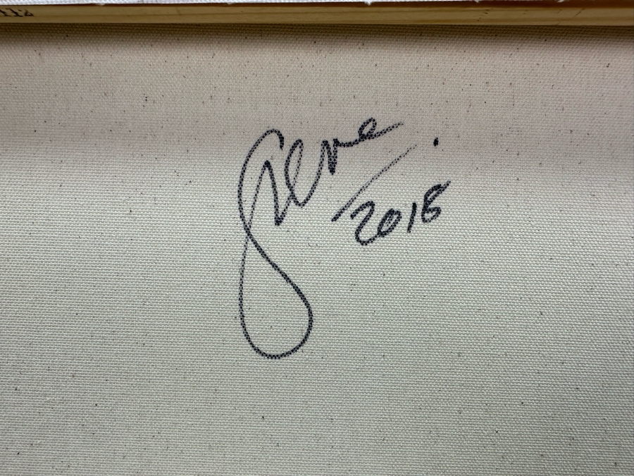 Gerrit Greve (1948-2024, Cardiff by the Sea, CA) Original Abstract Acrylic Painting On Canvas 2018 Signed Verso 18' X 18' Estimate $1,000-$2,000 [Photo 2]