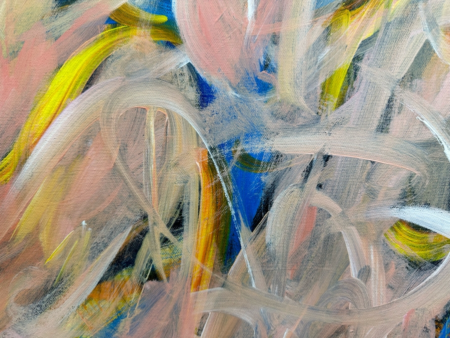 Gerrit Greve (1948-2024, Cardiff by the Sea, CA) Original Abstract Acrylic Painting On Canvas Signed Verso 16' X 20' Estimate $1,000-$2,000 [Photo 3]