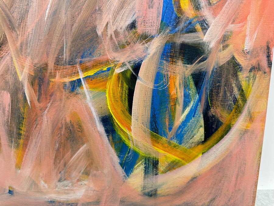 Gerrit Greve (1948-2024, Cardiff by the Sea, CA) Original Abstract Acrylic Painting On Canvas Signed Verso 16' X 20' Estimate $1,000-$2,000 [Photo 2]