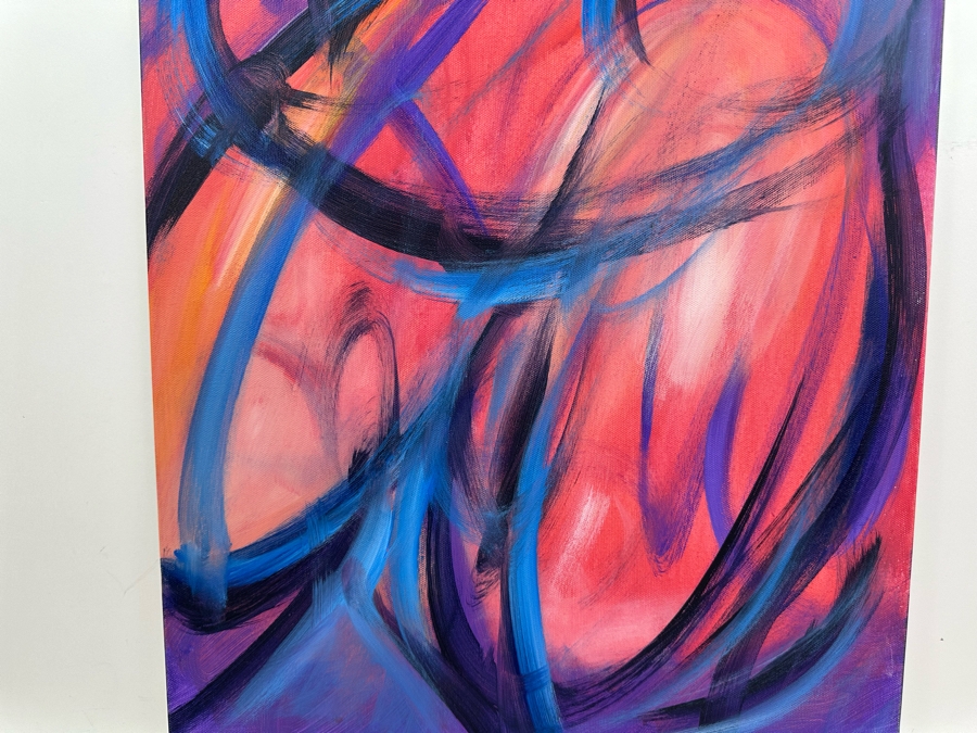 Gerrit Greve (1948-2024, Cardiff by the Sea, CA) Original Abstract Acrylic Painting On Canvas 2014 Signed Verso 16' X 20' Estimate $1,000-$2,000 [Photo 2]