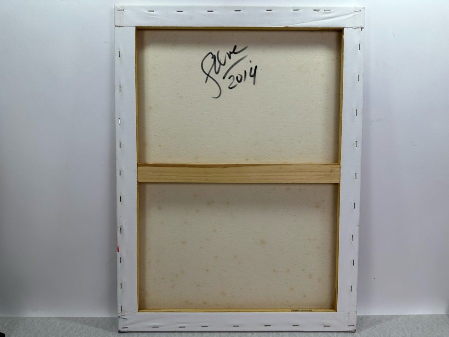 Gerrit Greve (1948-2024, Cardiff by the Sea, CA) Original Abstract Acrylic Painting On Canvas 2014 Signed Verso 16' X 20' Estimate $1,000-$2,000 [Photo 5]