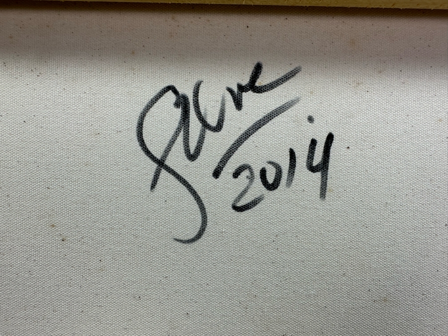 Gerrit Greve (1948-2024, Cardiff by the Sea, CA) Original Abstract Acrylic Painting On Canvas 2014 Signed Verso 16' X 20' Estimate $1,000-$2,000 [Photo 6]