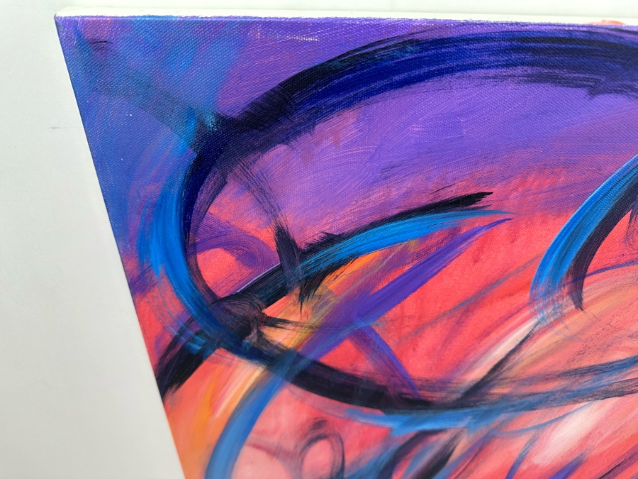 Gerrit Greve (1948-2024, Cardiff by the Sea, CA) Original Abstract Acrylic Painting On Canvas 2014 Signed Verso 16' X 20' Estimate $1,000-$2,000 [Photo 4]